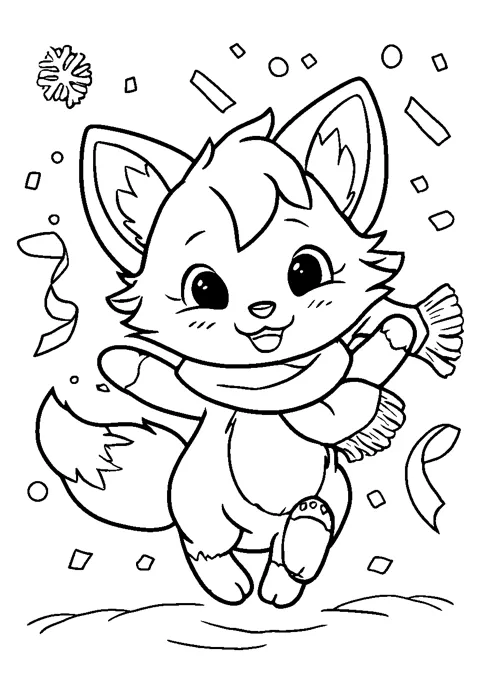 Coloriage : Lumi fait la fête